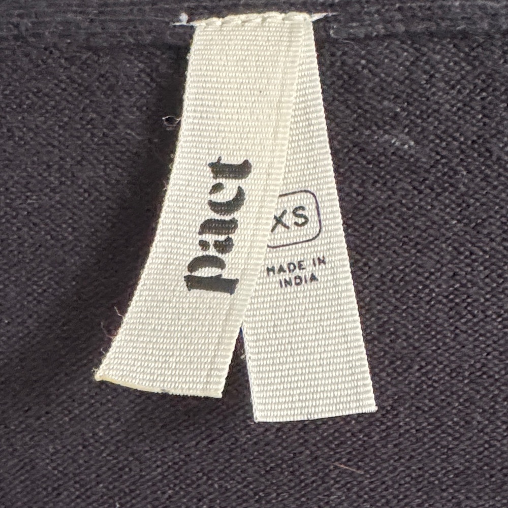Pact Black Organic Cotton V-neck cardigan Sz XS - Picture 2 of 6